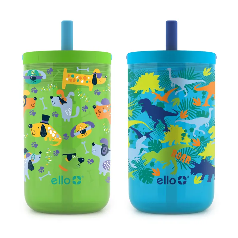 Bop 12 Oz Leakproof Kids Tumblers With Optional Straws – 2-Pack 1