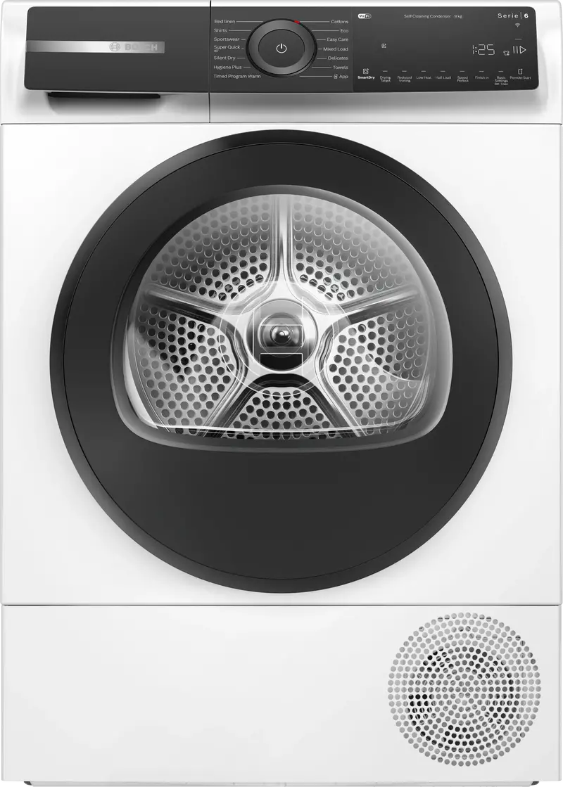 Bosch Series 6 9Kg Freestanding Heat Pump Tumble Dryer – Wqh246D9Gb (White) 1