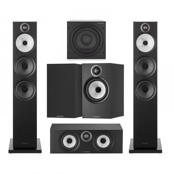 Bowers & Wilkins 603 & 606 S3 Hybrid 5.1 Speaker Package – Gloss Black 1