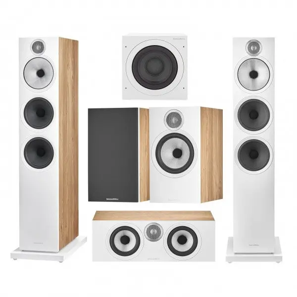 Bowers & Wilkins 603 & 606 S3 Hybrid 5.1 Speaker Package – Real Oak Veneer 1