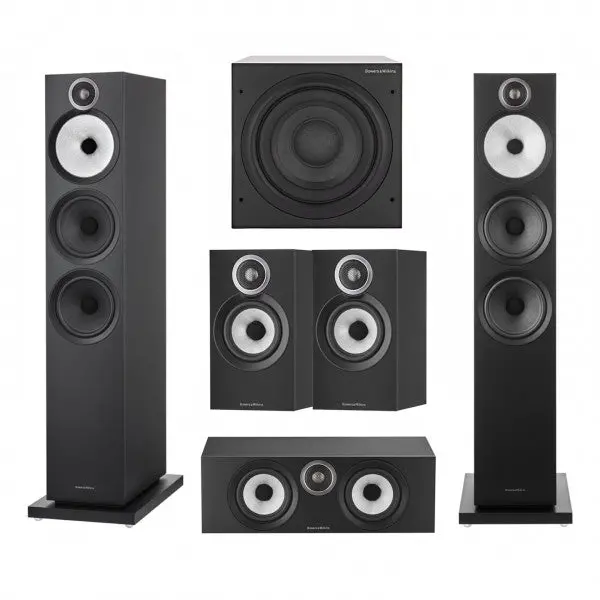 Bowers & Wilkins 603 & 607 S3 Premium 5.1 Speaker Package – Gloss Black 1