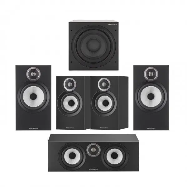 Bowers & Wilkins 606 & 607 S3 High-Fidelity 5.1 Speaker Package – Gloss Black 1