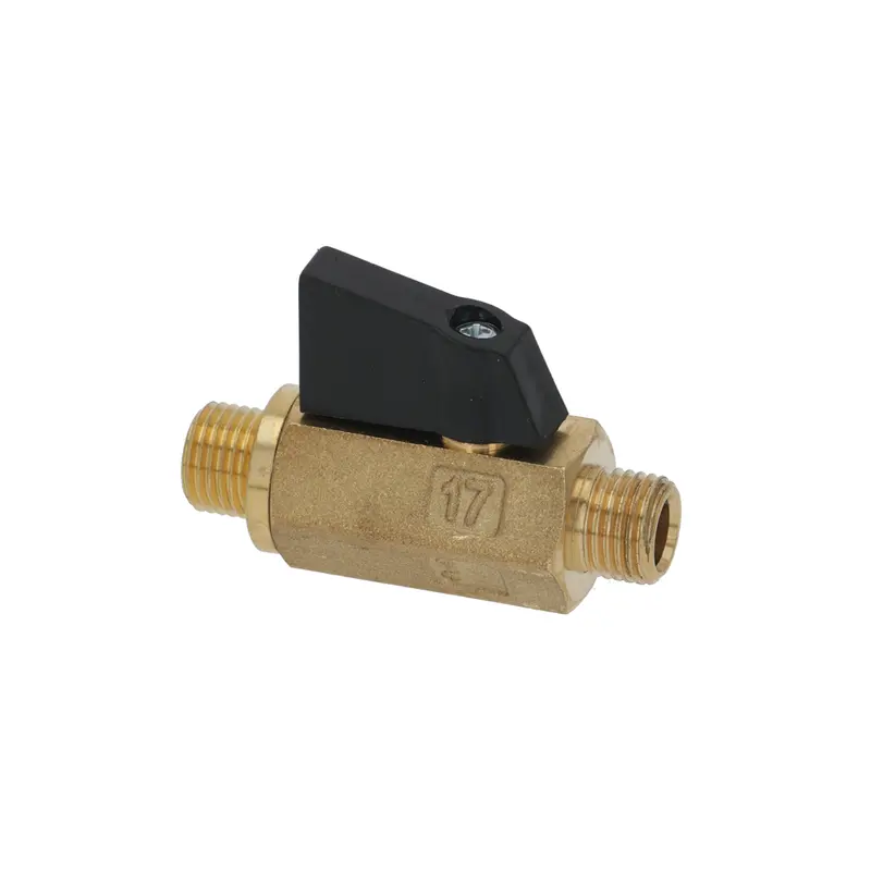 Brass Shut-Off Valve – 1/4" Male To 1/4" Male Threaded 1