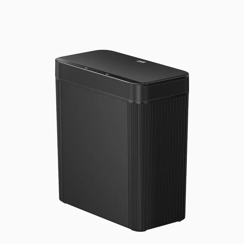 Brio Compact 10-Liter (2.6-Gallon) Motion-Detecting Trash Can – Sleek Black 1