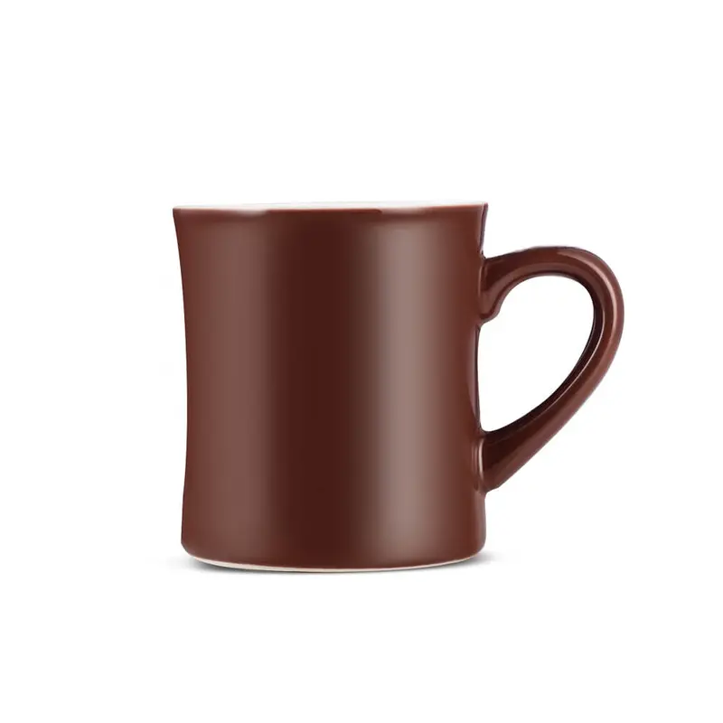 Brown Porcelain Diner-Style Coffee Mug – 10 Oz (305 Ml) By Espresso Parts 1