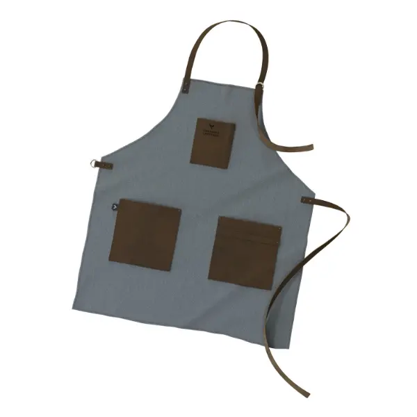 Canvas And Leather Bbq Apron 1