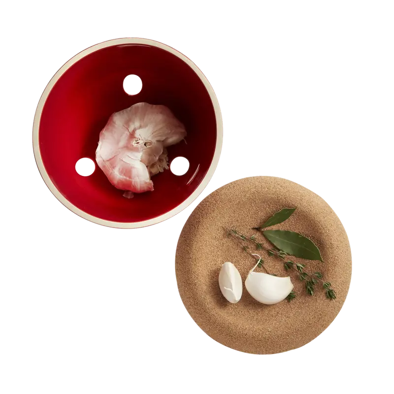 Ceramic Garlic Keeper – Ventilated Countertop Storage 1