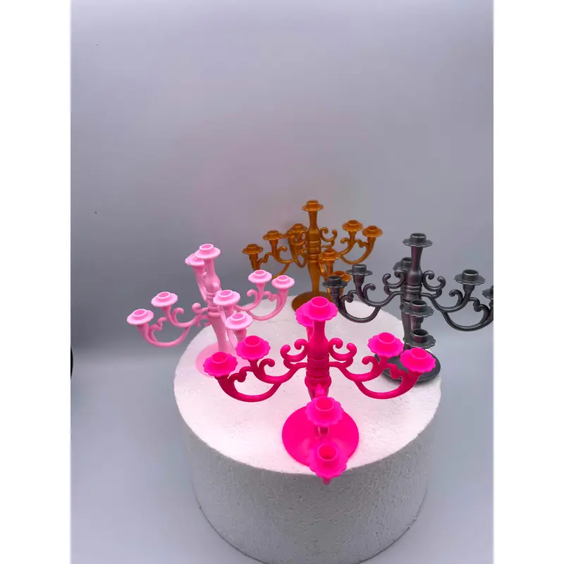 Chandelier-Style Candle Holder Cake Topper – Elegant Dessert Accent 1
