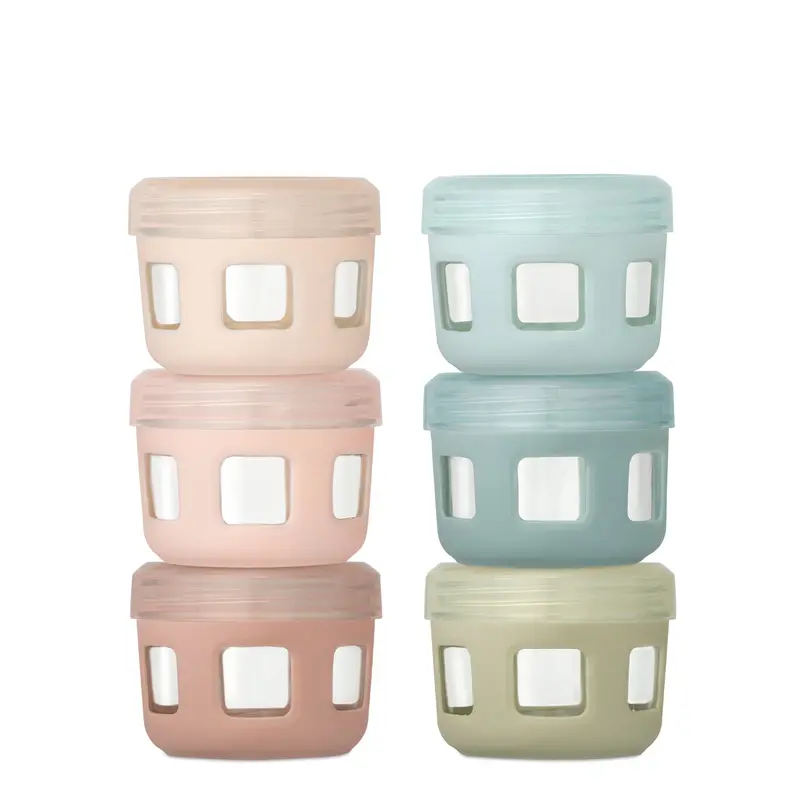 Clean Start Baby Food Storage Jars – 6-Pack Glass Containers 1