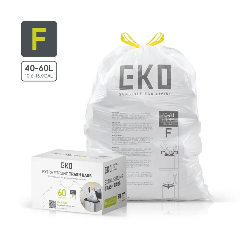 Code F Easy-Dispense Roll Bags – 13-Gallon, 60-Pack (50L) 1