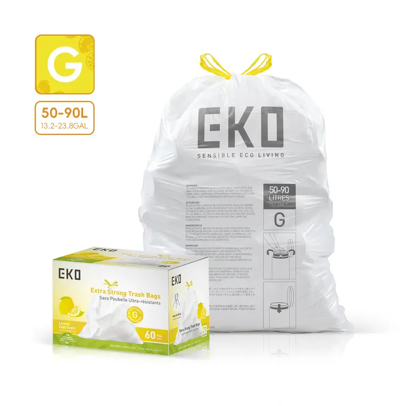 Code G 21-Gallon Lemon-Scented Easy-Dispense Trash Bags – 60-Pack 1