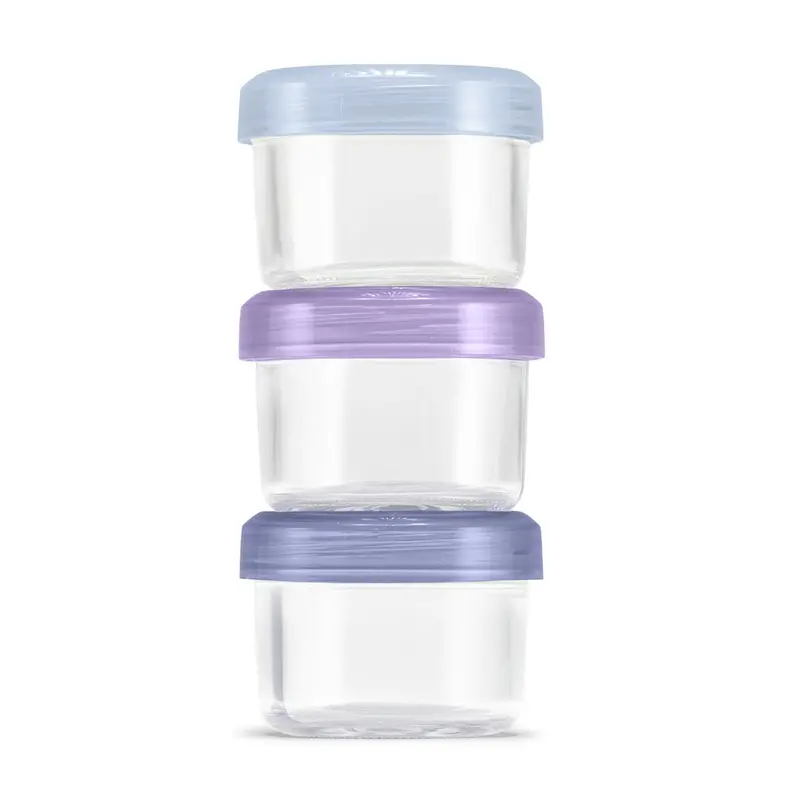 Color Lock Glass Condiment & Sauce Storage Set 1