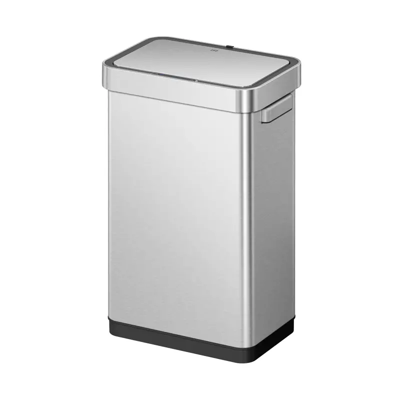 Deluxe Mirage-T Motion-Sensor Trash Can – 50L Matte Stainless Steel Kitchen Bin 1