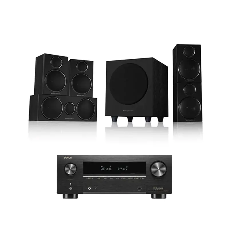 Denon Avc-X3800H 8K Av Receiver + Wharfedale Dx3 Hcp 5.1 Speaker Kit – Black 1