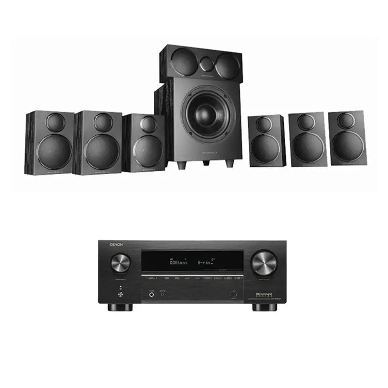 Denon Avc-X3800H 8K Av Receiver + Wharfedale Dx3 Hcp 7.1 Speaker System – Black 1
