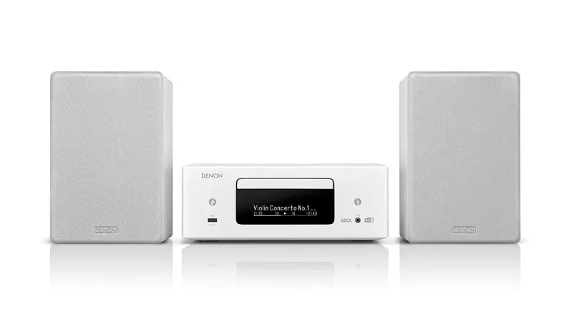 Denon Ceol N12 Dab+ Hi-Fi System – Includes Scn10 Speakers (White) 1