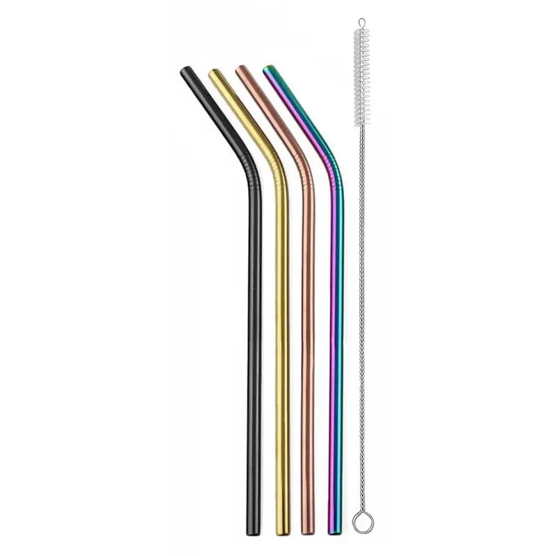Durable Stainless Steel Reusable Straws (4-Pack) 1