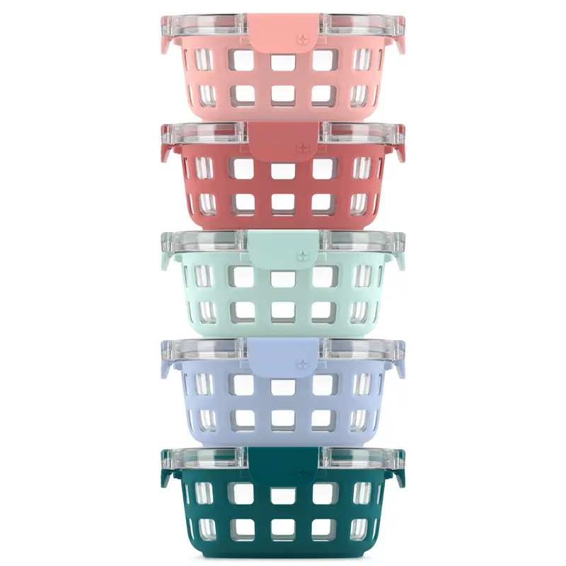 Duraglass™ Round Meal Prep Containers – 5-Piece Set 1