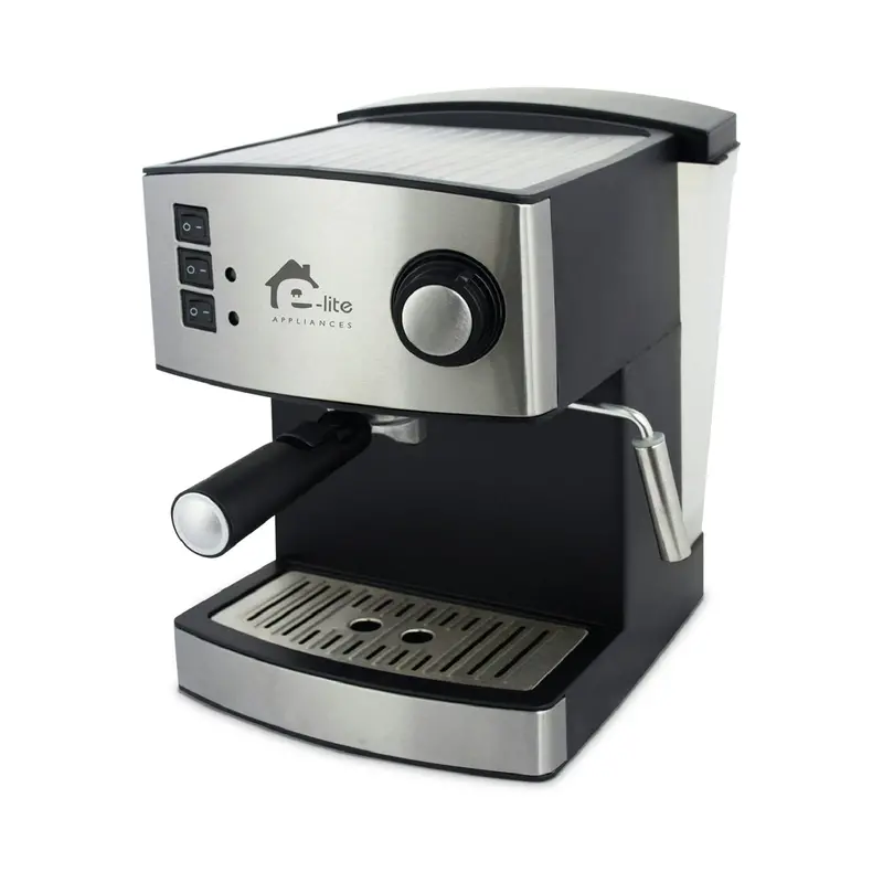 E-Lite Esm-122806 Semi-Automatic Espresso Machine – Silver, 1-Year Warranty 1