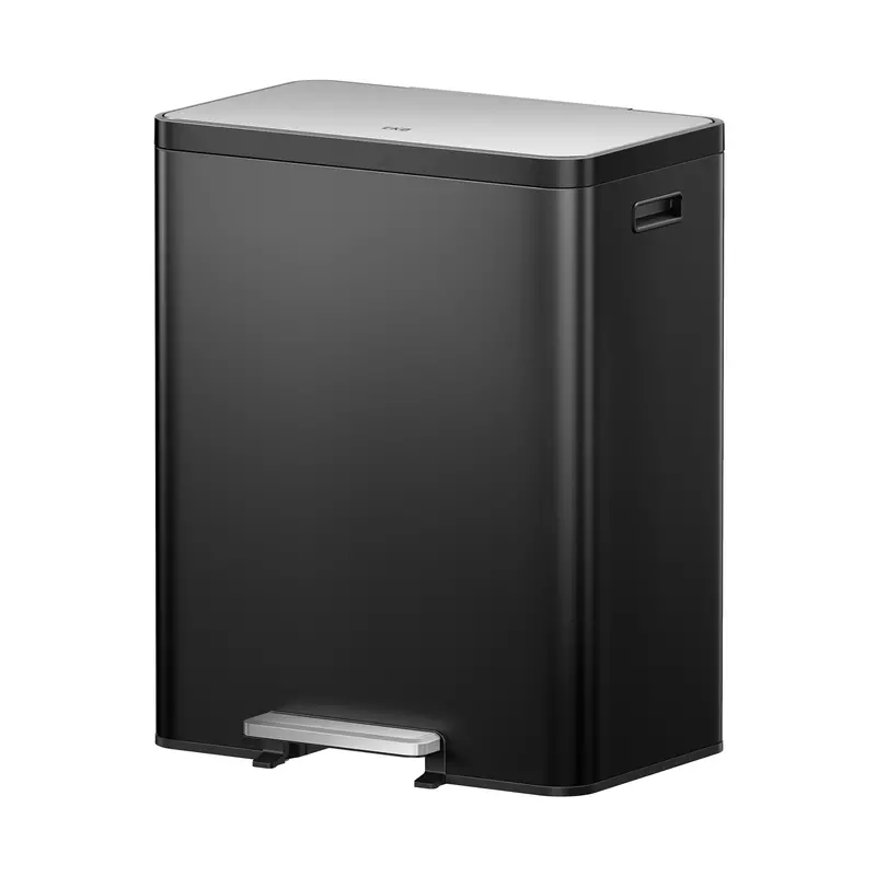 Ecocasa Ii Dual-Section Recycling Can – 36L + 24L Capacity – Matte Black 1
