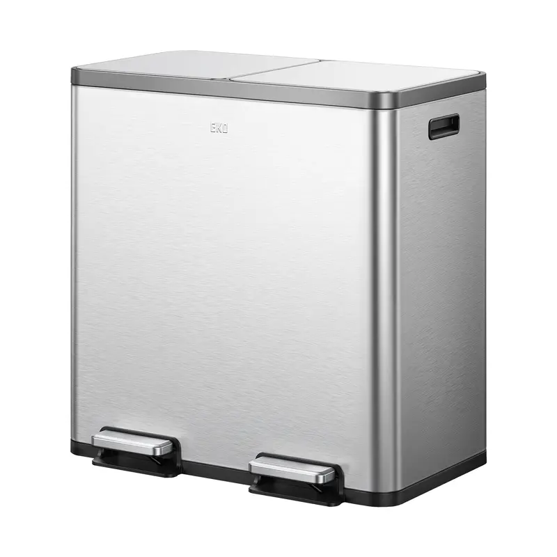 Ecocasa Plus Dual 10.6-Gallon Recycling Bin Set – Kitchen-Friendly Design 1