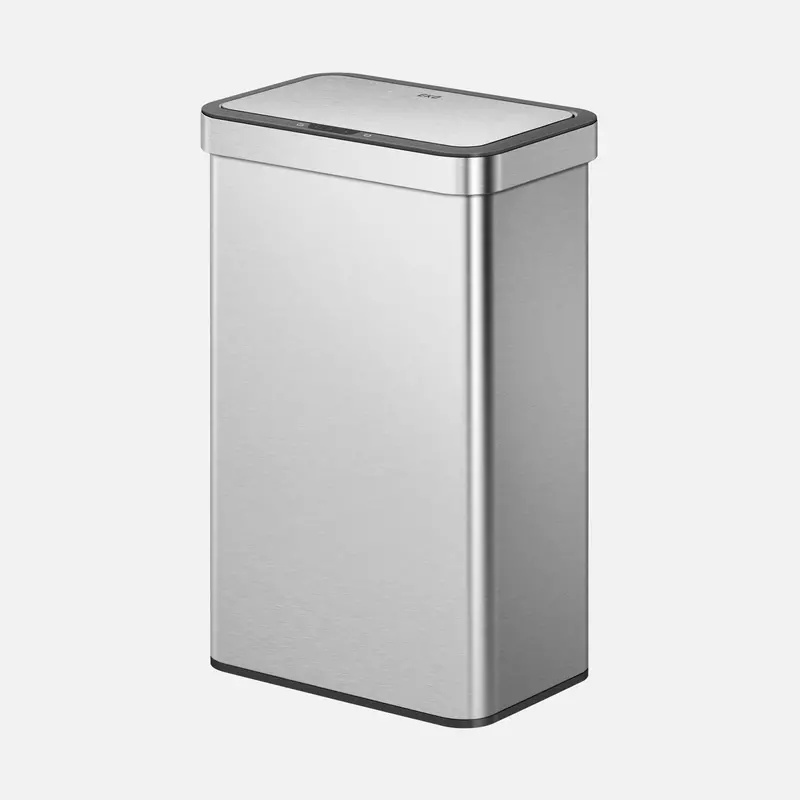 Econova Dual-Compartment 16-Gallon Motion-Sensor Trash Can – Modern Matte Finish 1