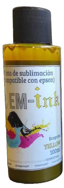 Ecoprint Yellow Sublimation Ink – 100Ml Bottle 1