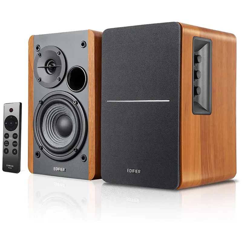 Edifier R1280Dbs Active 2.0 Bt Bookshelf Speakers – Maple Wood Finish, Sub Out Enabled 1