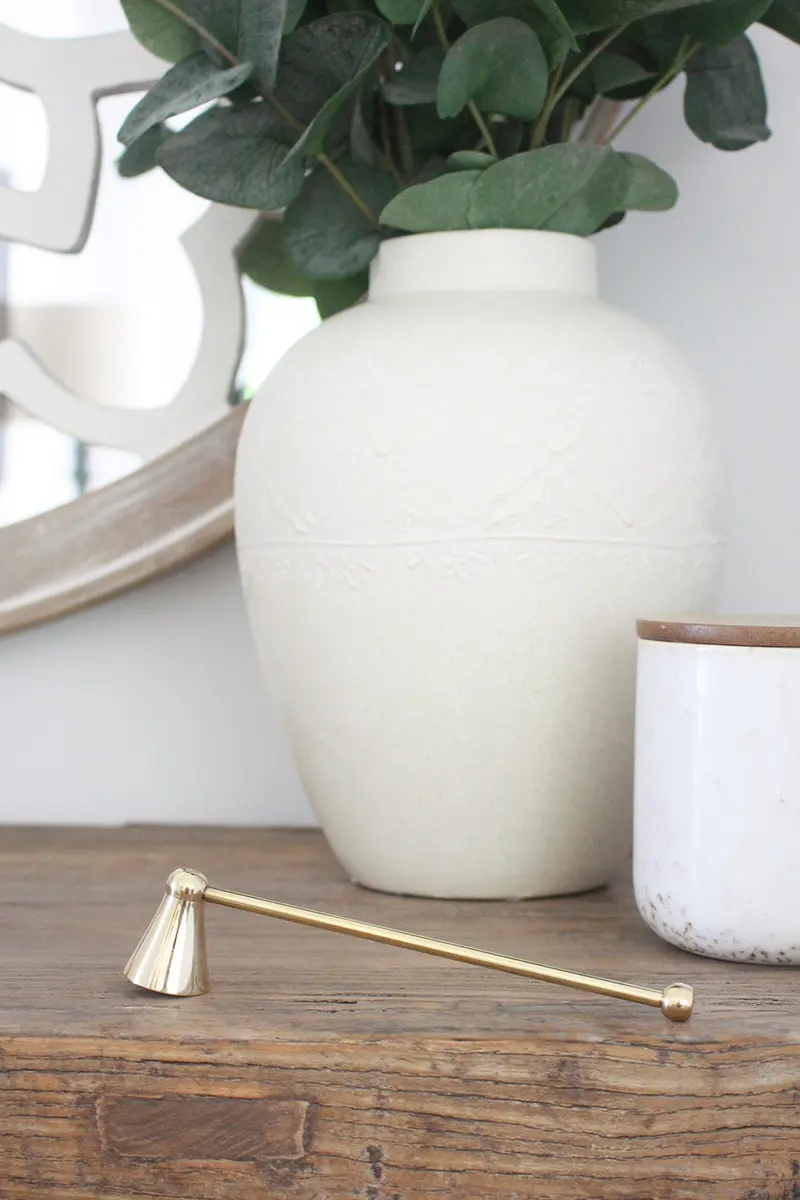 Elegant Brass Candle Snuffer With Curved Tip 1