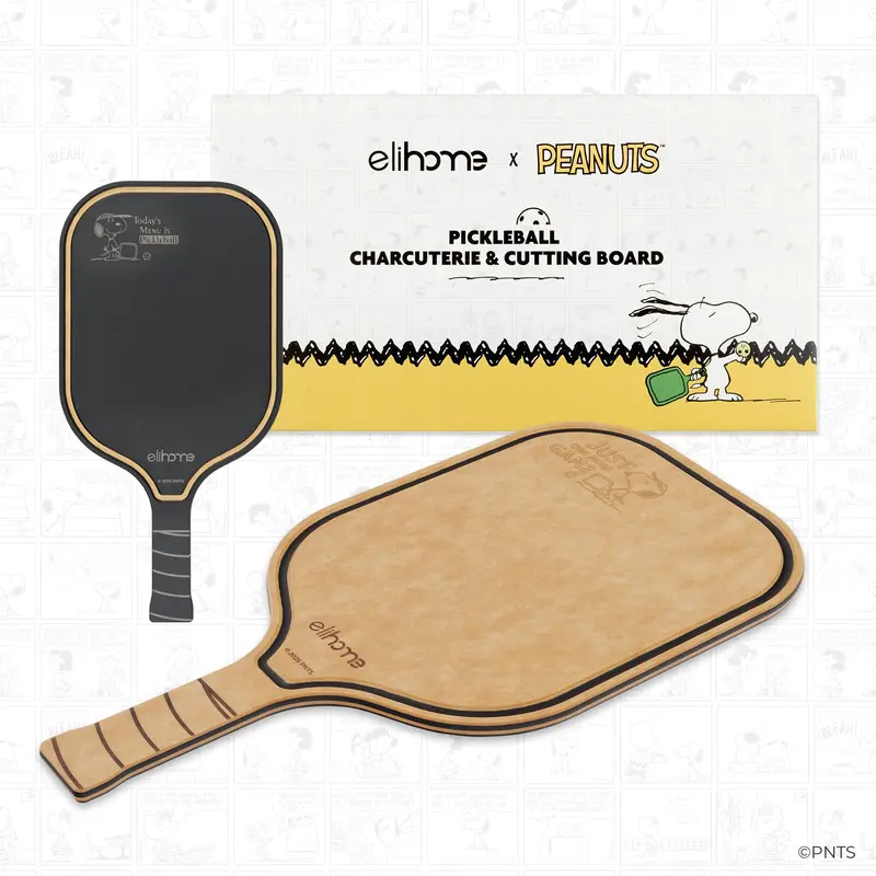 Elihome X Peanuts Pickleball-Themed Charcuterie Board – 'Just One More Game' 1