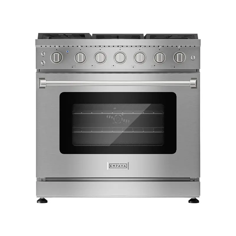 Empava 36-Inch Pro-Style Slide-In Gas Range – Single Oven, Stainless Look 1