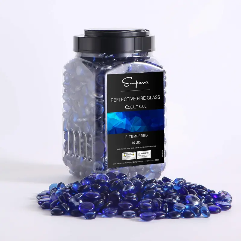 Empava Reflective Fire Glass Beads – Safe, Non-Toxic Fireplace Accent 1