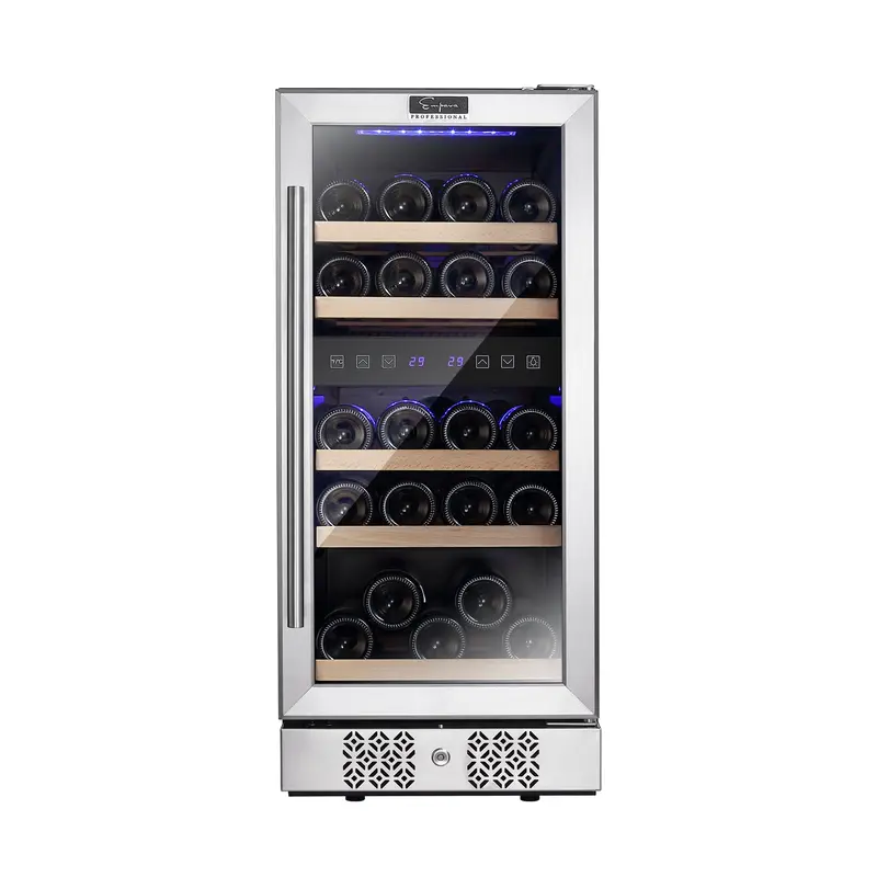 Empava Wc02D 15-Inch Dual-Zone Mini Wine Fridge – Compact Two-Temperature Beverage Cooler 1