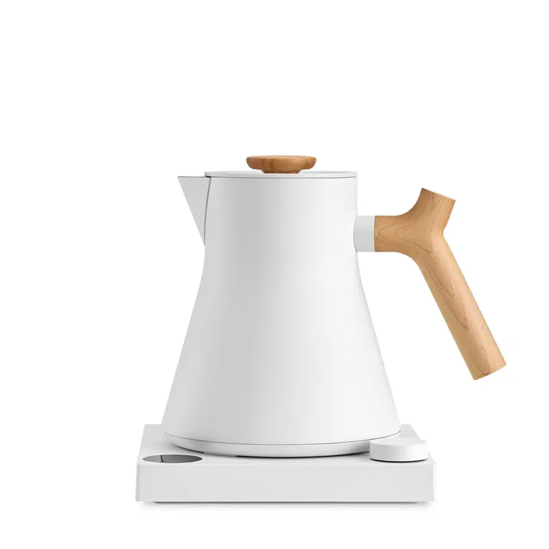 Fellow Corvo Ekg Pro Electric Kettle – Matte White With Maple Accents 1