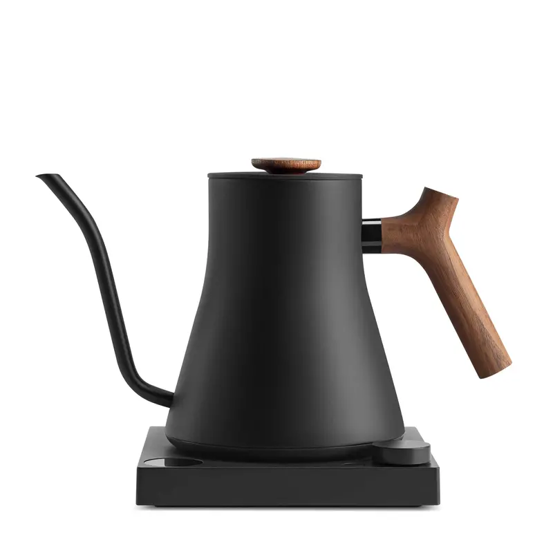 Fellow Stagg Ekg Pro Matte Black Electric Kettle With Walnut Details 1