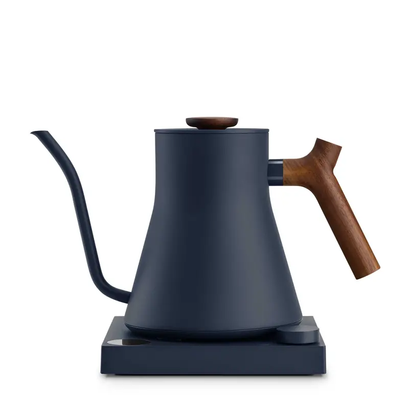 Fellow Stagg Ekg Pro Stone Blue Electric Kettle With Walnut Trim 1