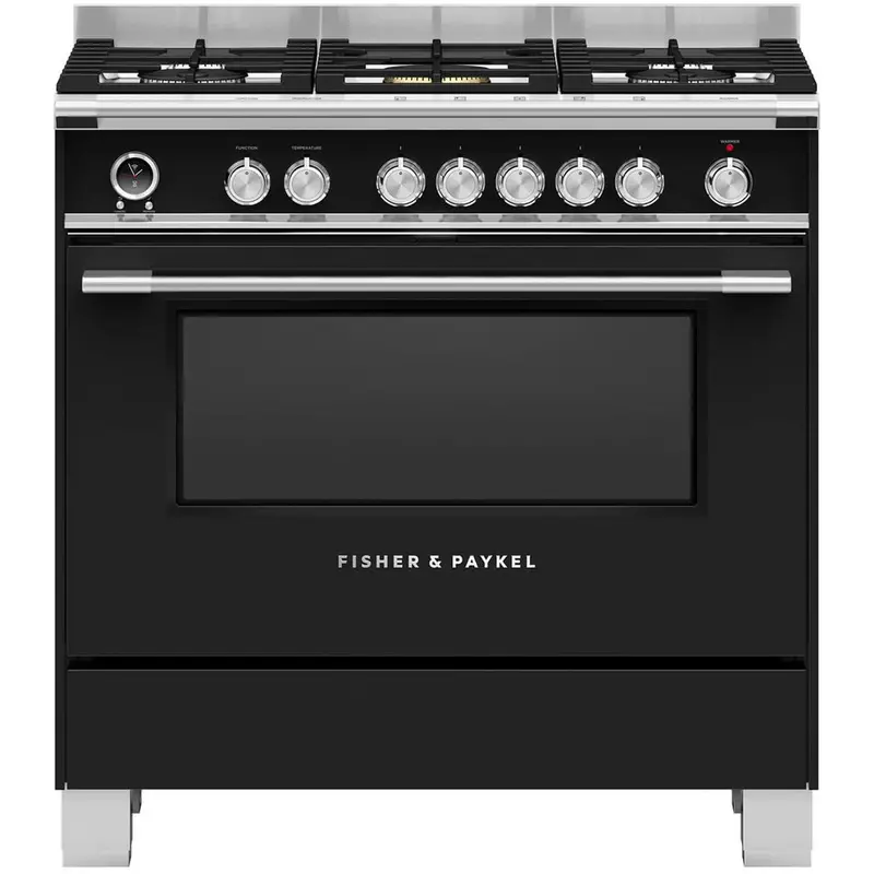 Fisher & Paykel Or90Scg6B1 Series 9 Dual Fuel Range Cooker – Pyrolytic Cleaning, Black Finish 1