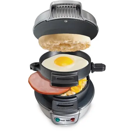 Hamilton Beach Breakfast Sandwich Maker – Compact 3-Layer Prep Appliance, Model 25475W 1