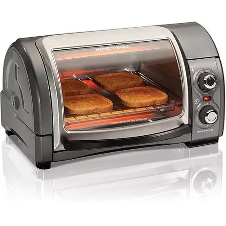 Hamilton Beach Easy Reach 4-Slice Toaster Oven – Spacious Countertop Baking & Toasting Solution, Model 31334 1