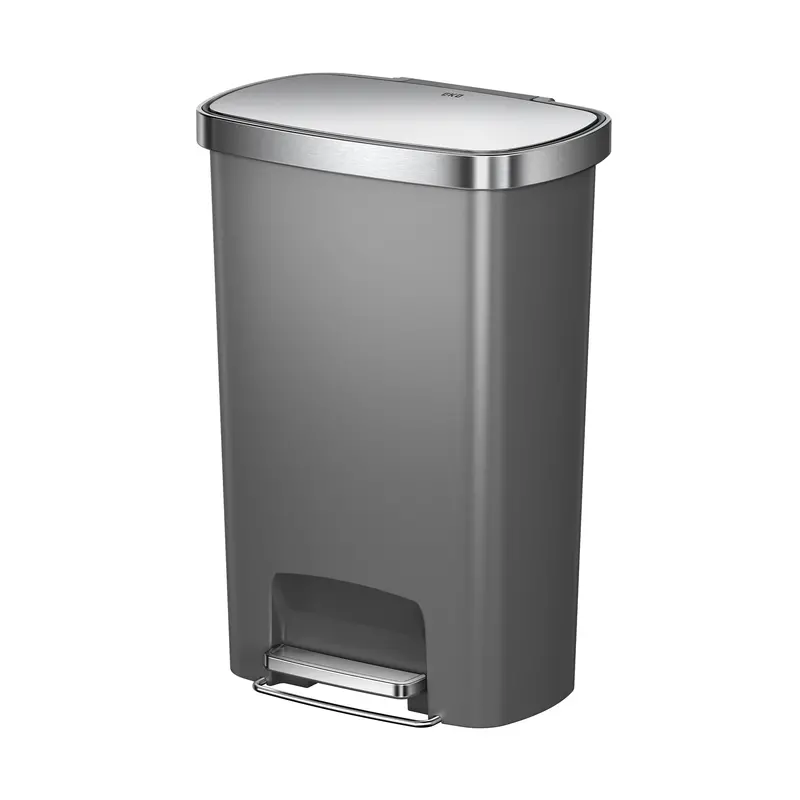 Hana Select 50-Liter (13-Gallon) Resin Step Trash Can – Slate Grey 1