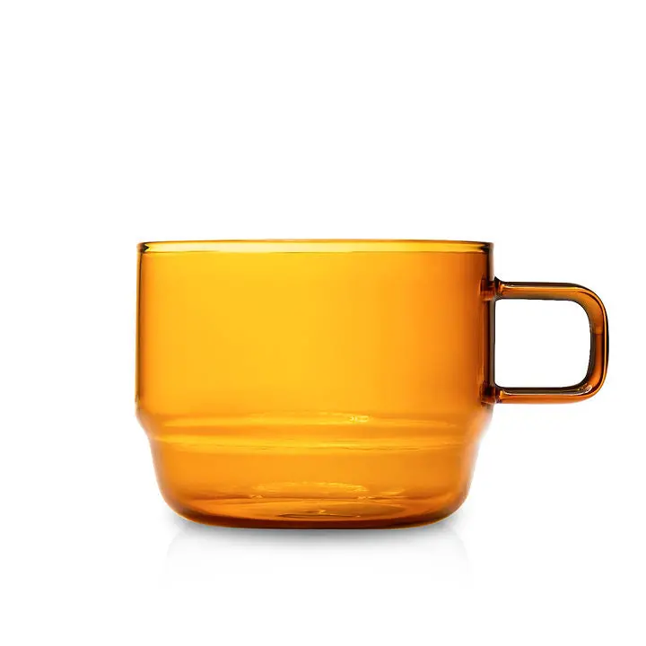 Hario Stackable 10Oz Glass Mug – Amber Tint 1