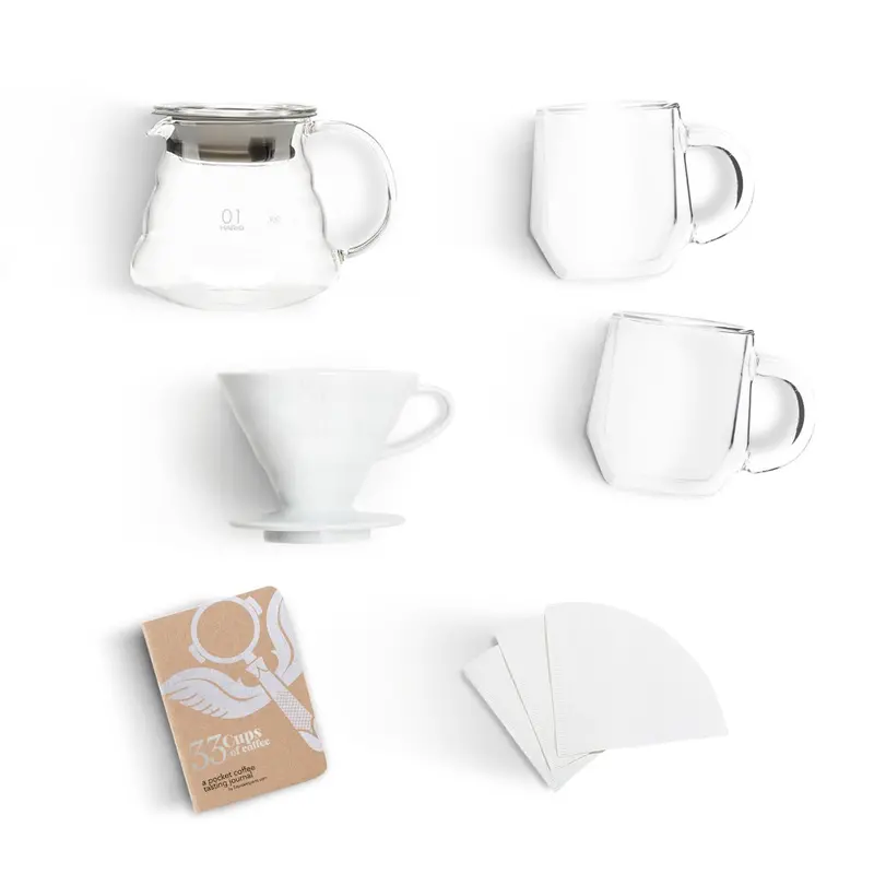 Hario V60-01 Ceramic Pour-Over Coffee Brewing Kit 1