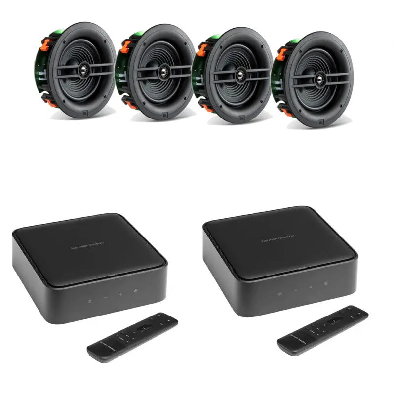 Harman Kardon Citation Amp Duo + Jbl Stage 280C In-Ceiling Speaker Bundle For Multi-Room Audio 1