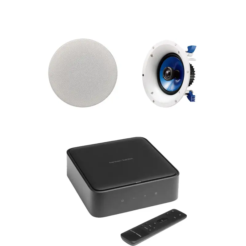 Harman Kardon Citation Amp + Yamaha Ns-Ic600 In-Ceiling Speaker Bundle – White Multiroom Audio Kit 1