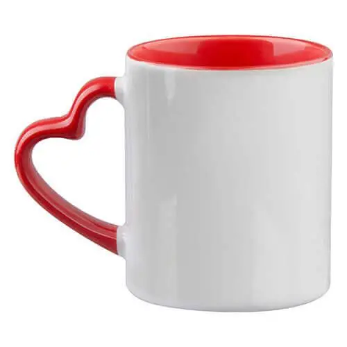 Heart-Designed Mug With Matching Handle & Interior 1