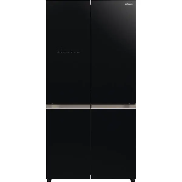 Hitachi Rwb640Vgb1Gbk 638L Four-Door Refrigerator With Vacuum Compartment – Glass Black 1
