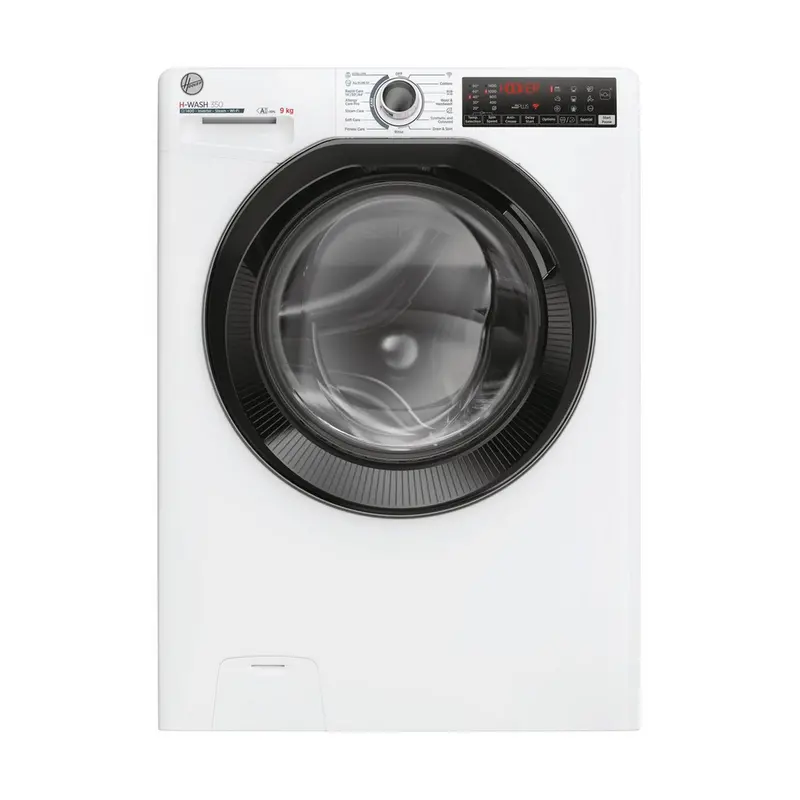 Hoover H-Wash 350 9Kg Front-Load Washing Machine – 1400 Rpm, Pure White Design 1
