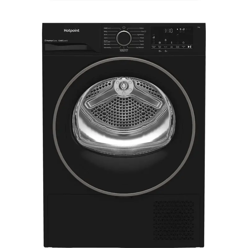 Hotpoint Chd93Mbbuk 9Kg Heat Pump Tumble Dryer With Pethaircare – Matte Black 1