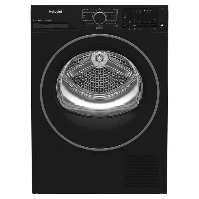 Hotpoint Chd94Mbbsuk 9Kg Heat Pump Tumble Dryer – Homewhiz Smart Connectivity, Matte Black 1
