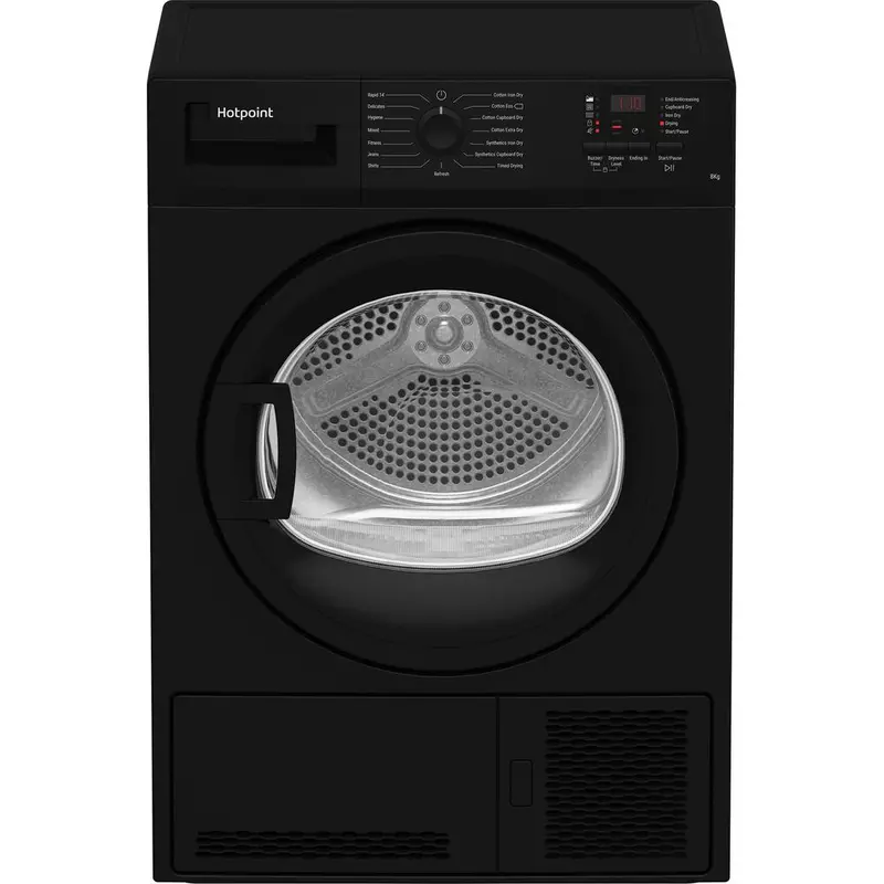 Hotpoint Chdc82Bbgduk 8Kg Black Condenser Tumble Dryer With Sensordry 1